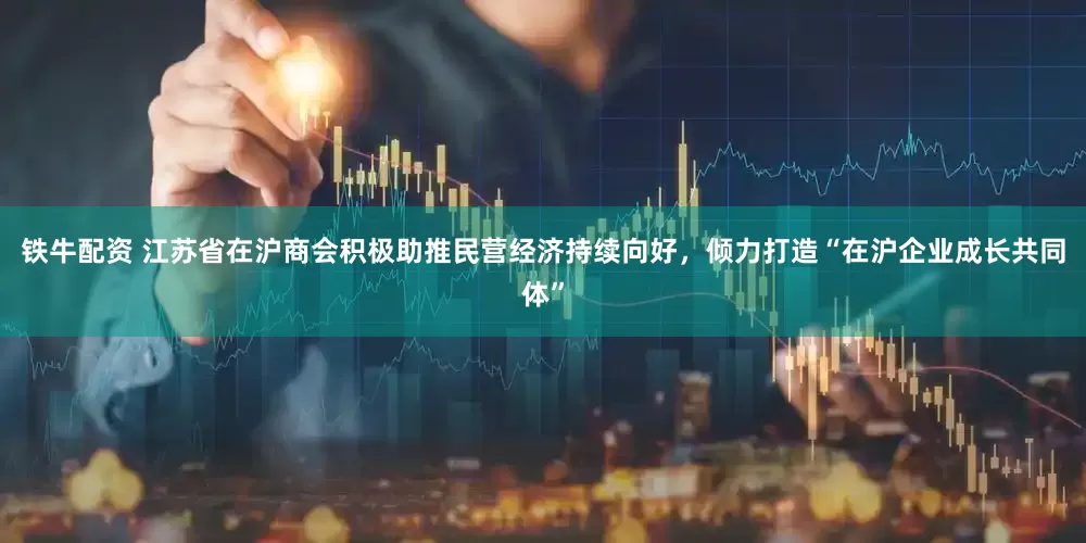 铁牛配资 江苏省在沪商会积极助推民营经济持续向好，倾力打造“在沪企业成长共同体”