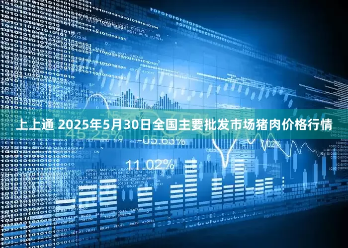 上上通 2025年5月30日全国主要批发市场猪肉价格行情